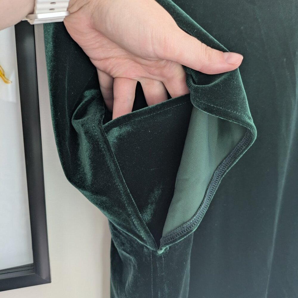 NWT Madewell emerald green velvet top - Picture 5 of 5